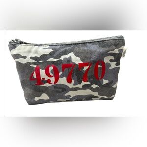 Quilted Koala Blue Camo Make-up Bag